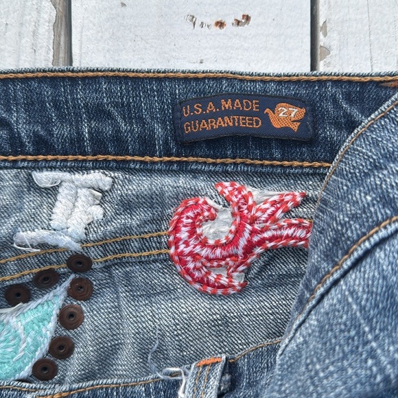 People for Peace Rare Embroidered Love Jeans - Picture 3 of 7